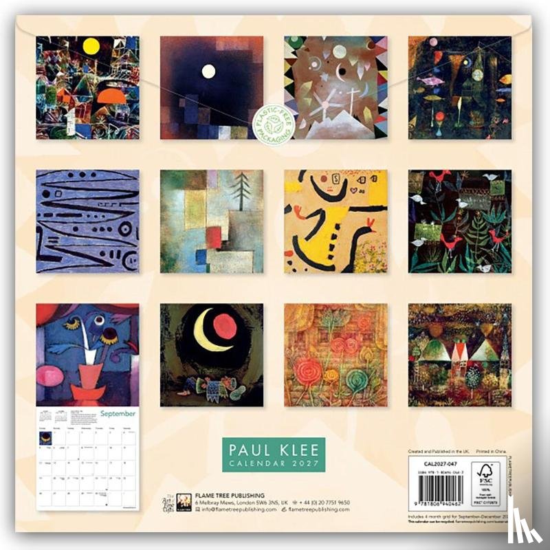 Flame, Tree - Paul Klee Wall Calendar 2027 (Art Calendar)