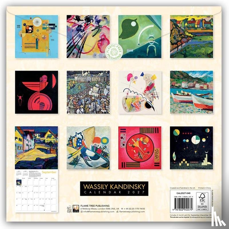 Flame, Tree - Wassily Kandinsky Wall Calendar 2027 (Art Calendar)
