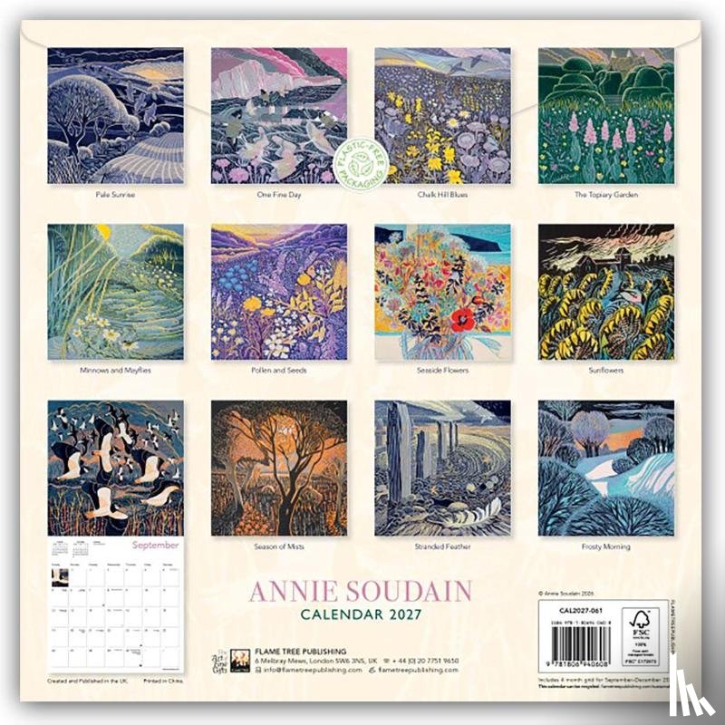 Flame, Tree - Annie Soudain Wall Calendar 2027 (Art Calendar)