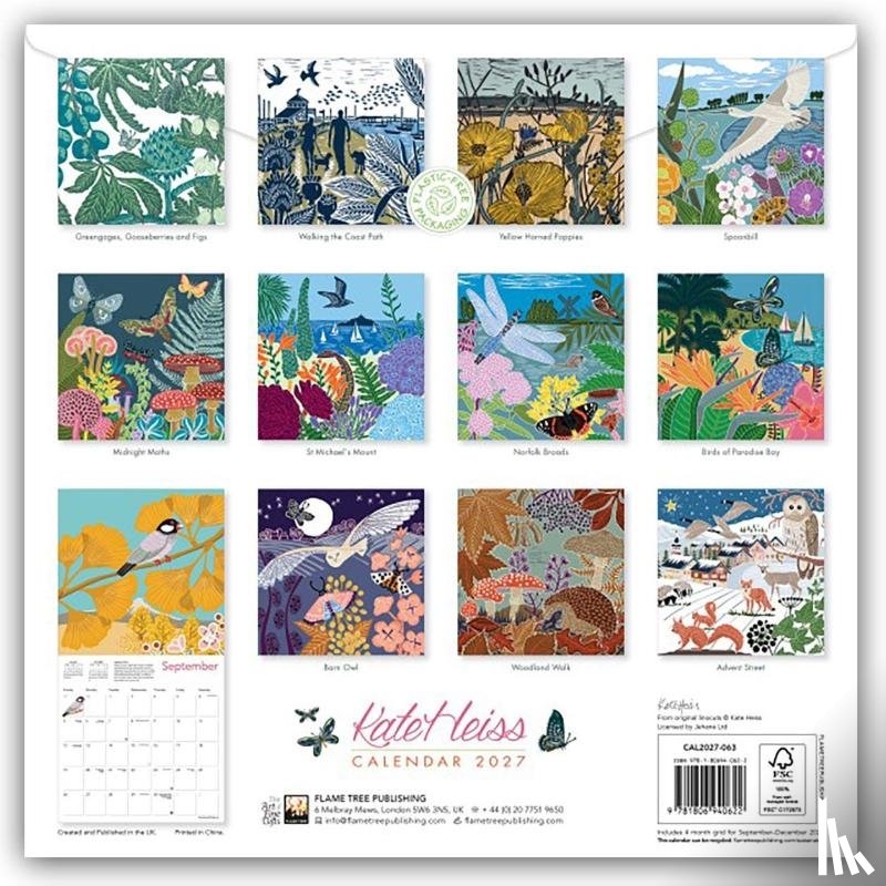 Flame, Tree - Kate Heiss Wall Calendar 2027 (Art Calendar)