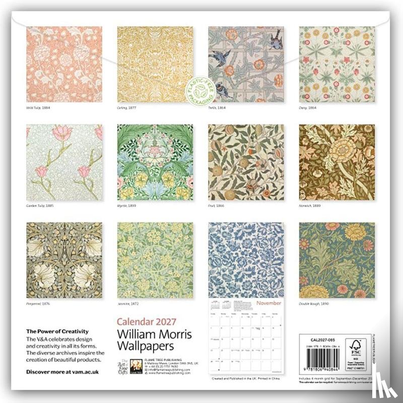 Flame, Tree - V&A: William Morris Wallpapers Wall Calendar 2027 (Art Calendar)