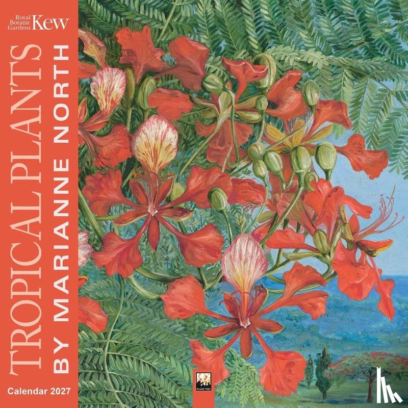 Flame, Tree - Kew Gardens: Tropical Plants by Marianne North Wall Calendar 2027 (Art Calendar)