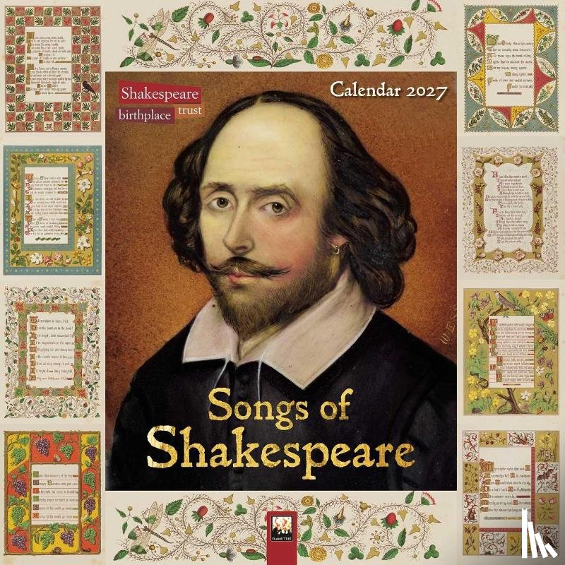 Flame, Tree - Shakespeare Birthplace Trust: Songs of Shakespeare Wall Calendar 2027 (Art Calendar)