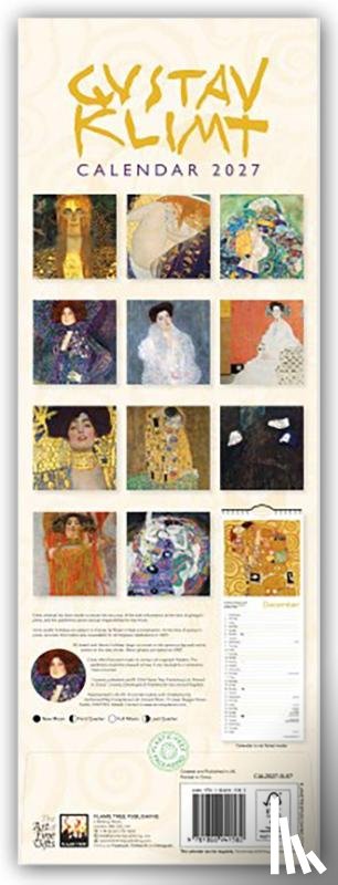 Flame, Tree - Gustav Klimt Slim Calendar 2027 (Art Calendar)