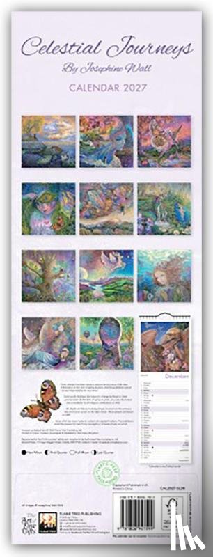 Flame, Tree - Celestial Journeys by Josephine Wall Slim Calendar 2027 (Art Calendar)