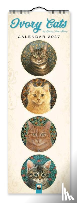 Lesley, Anne - Ivory Cats Slim Calendar 2027 (Art Calendar)