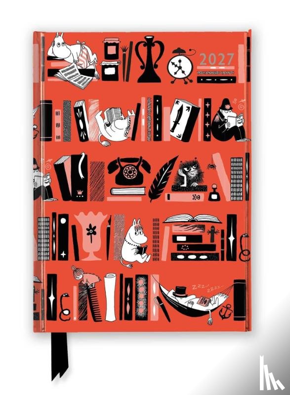 Flame, Tree - Moomin Bookshelves 2027 Luxury Diary Planner - Page to View with Notes