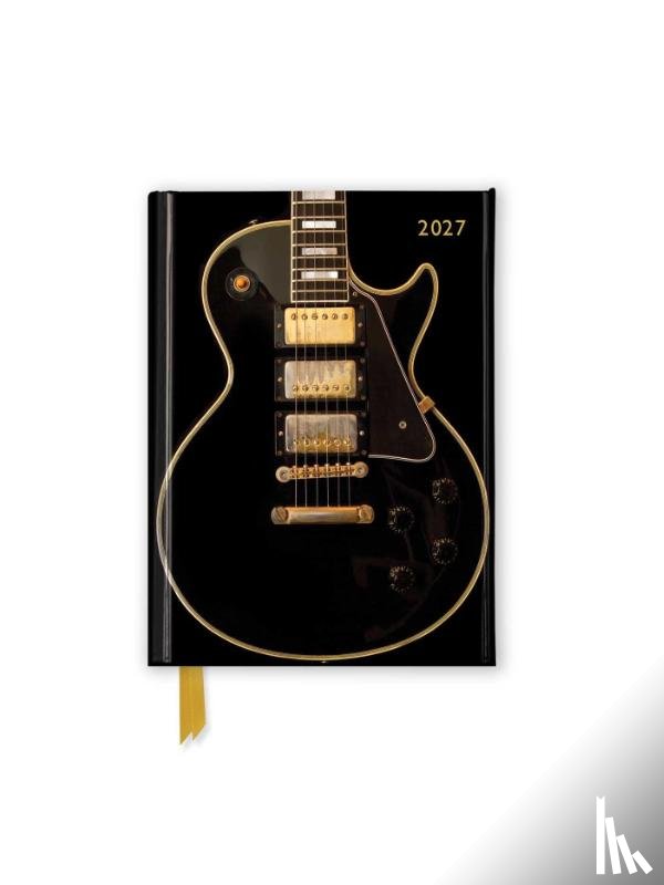 Flame, Tree - Black Gibson Guitar 2027 Luxury Pocket Diary Planner - Week to View