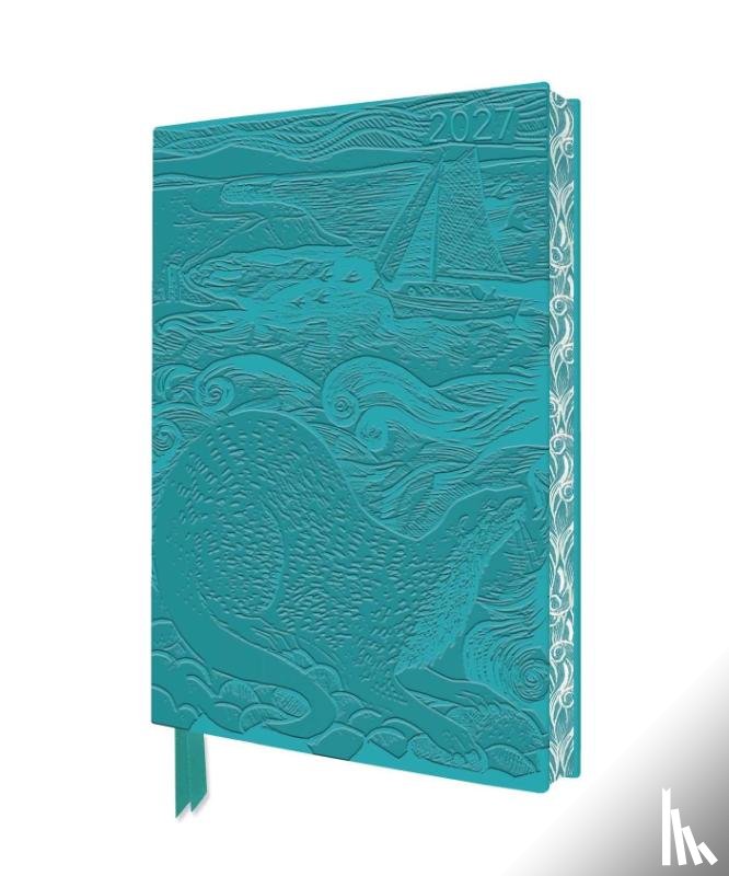Flame, Tree - Angela Harding: Shetland Otter & Windsong 2027 Artisan Art Vegan Leather Diary Planner – Page to View with Notes