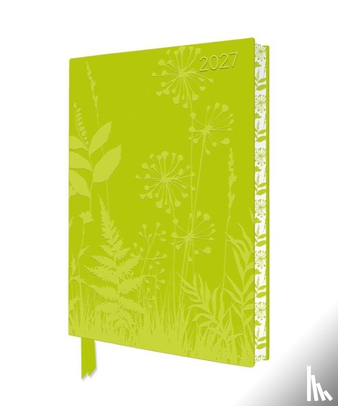 Flame, Tree - Flower Meadow 2027 Artisan Art Vegan Leather Diary Planner - Page to View with Notes