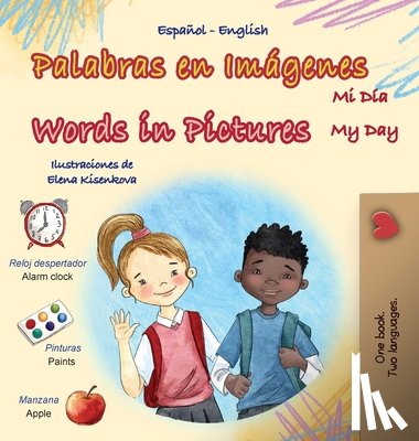 Books, Kidkiddos - Words in Pictures - My Day (Spanish English Bilingual Children's Book)