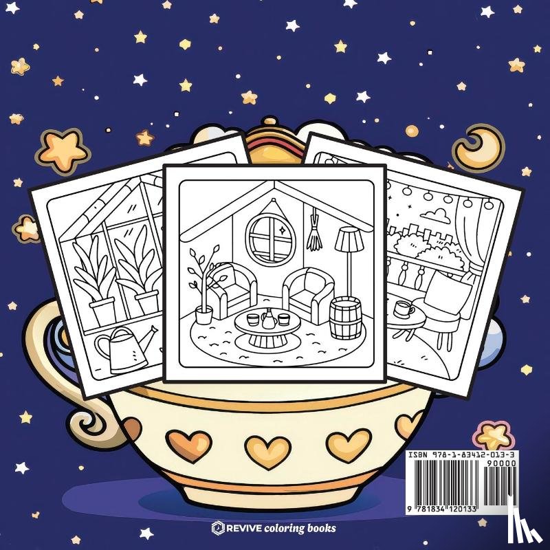 Revive Coloring Books - Bold & Easy Cozy Spaces Coloring Book