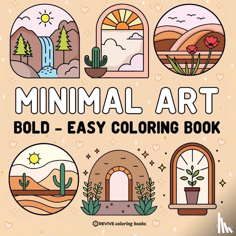 Revive Coloring Books - Bold & Easy Minimal Art Coloring Book for Adults & Teens