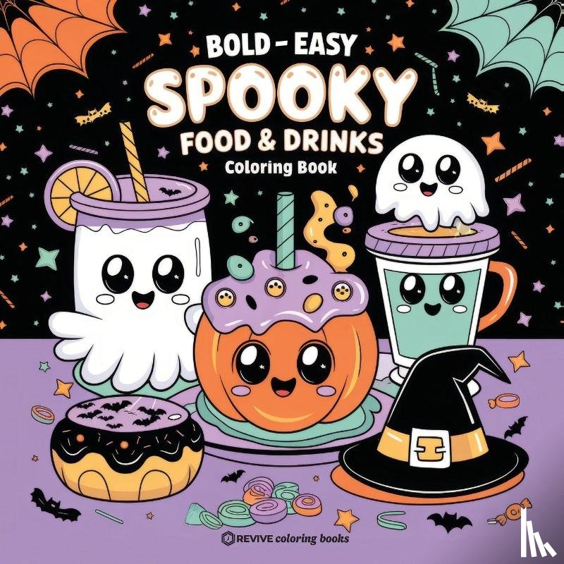Revive Coloring Books - Bold & Easy Spooky Food & Drinks Coloring Book