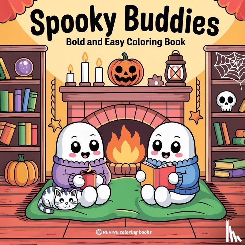 Revive Coloring Books - Bold & Easy Spooky Buddies Coloring Book