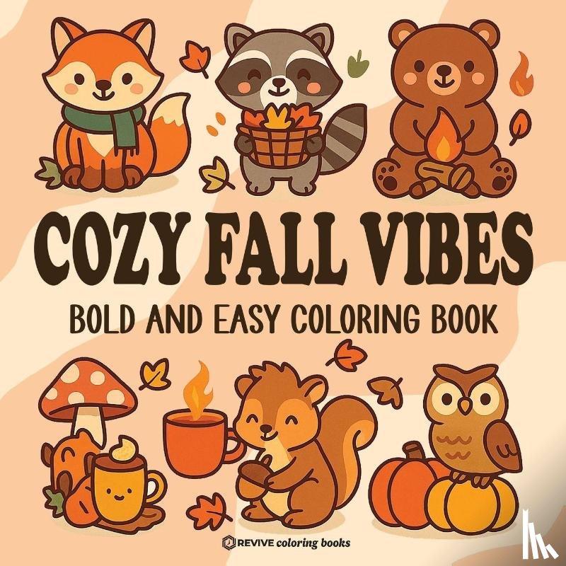 Revive Coloring Books - Bold & Easy Cozy Fall Vibes Coloring Book