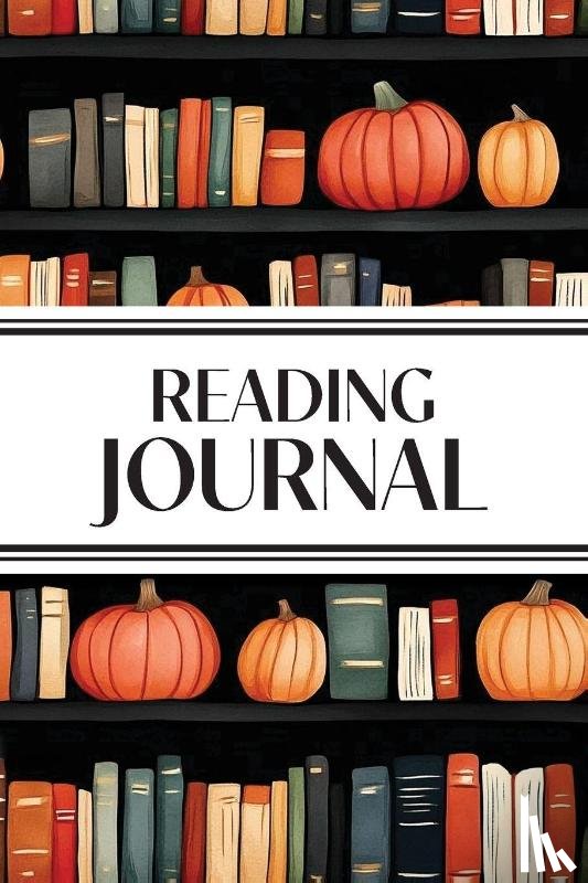 Revive Stationery - Reading Journal (Watercolor Pumpkins in Bookshelves)