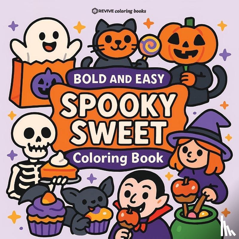 Revive Coloring Books - Bold & Easy Spooky Sweet Coloring Book