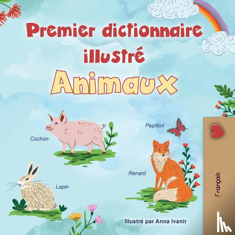 Books, Kidkiddos - First Picture Dictionary - Animals (French Children's Book)