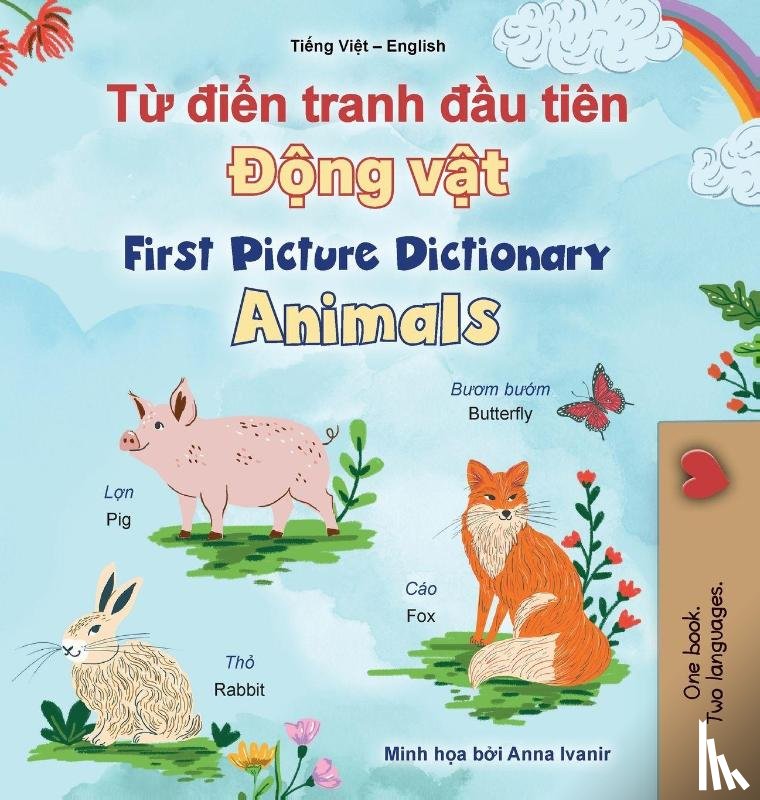 Books, Kidkiddos - First Picture Dictionary - Animals (Vietnamese English Bilingual Children's Book)