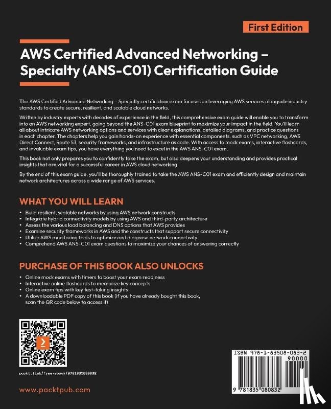 McConnaughy, Tim, Mcnutt, Steve, Miles, Christopher - AWS Certified Advanced Networking - Specialty (ANS-C01) Certification Guide