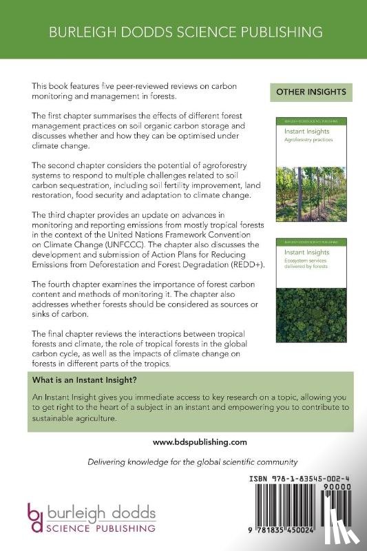Schindlbacher, Dr Andreas (Federal Research and Training Centre for Forests, Neef, Dr Till (Food and Agriculture Organization of the United Nations (FAO) (Italy)), Mayer, Dr Mathias (University of Natural Resources and Life Sciences (BOKU)) - Instant Insights: Carbon Monitoring and Management in Forests