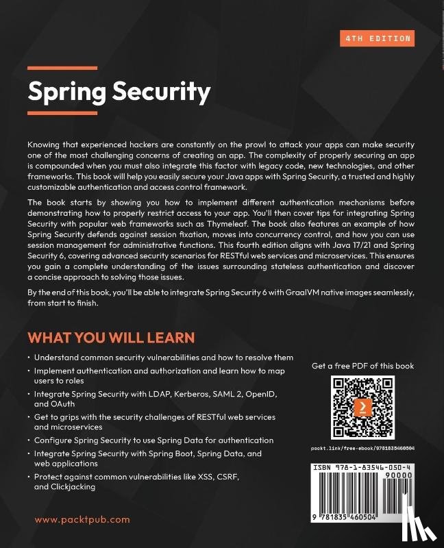 Nasslahsen, Badr - Spring Security - Fourth Edition