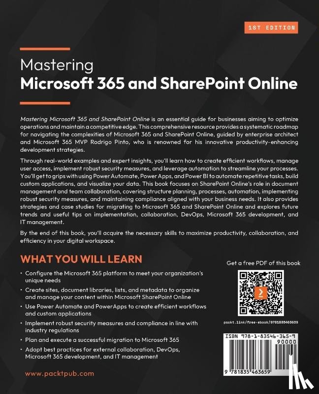 Pinto, Rodrigo - Mastering Microsoft 365 and SharePoint Online