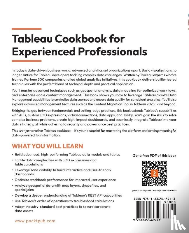 Tejada, Pablo Sáenz de, Kirilenko, Daria - Tableau Cookbook for Experienced Professionals