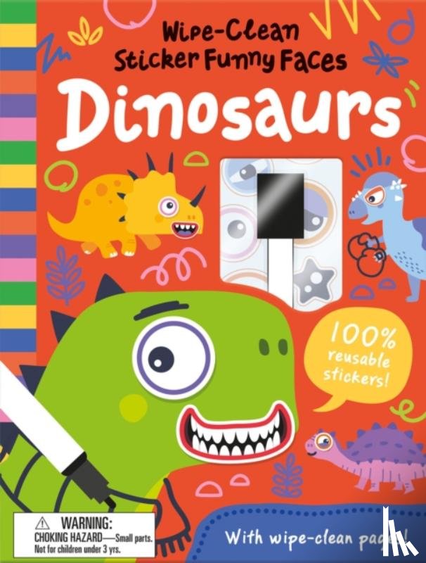 Abbott, Rob - Wipe-Clean Sticker Funny Faces Dinosaurs