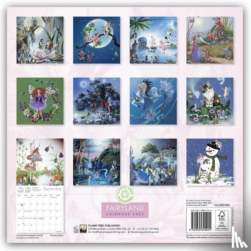 Flame, Tree - Fairyland by Jean & Ron Henry Wall Calendar 2025 (Art Calendar)