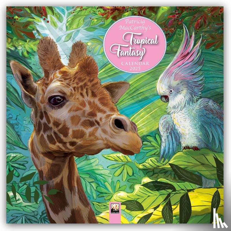 Flame Tree Publishing - Patricia MacCarthy's Tropical Fantasy Wall Calendar 2025 (Art Calendar)