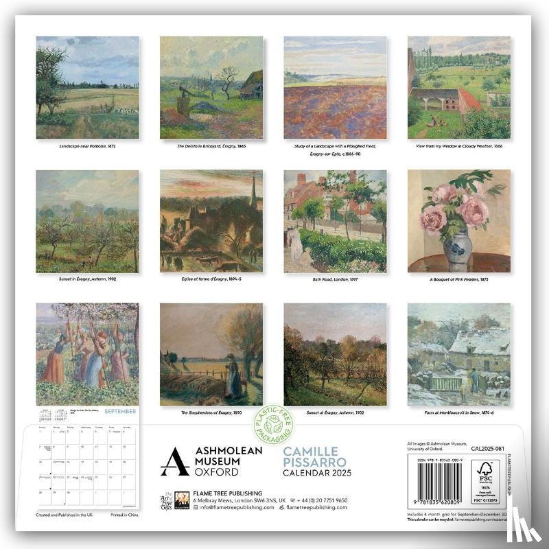  - Ashmolean Museum: Camille Pissarro Wall Calendar 2025 (Art Calendar)