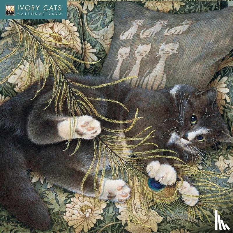 Flame, Tree - Ivory Cats by Lesley Anne Ivory Wall Calendar 2026 (Art Calendar)