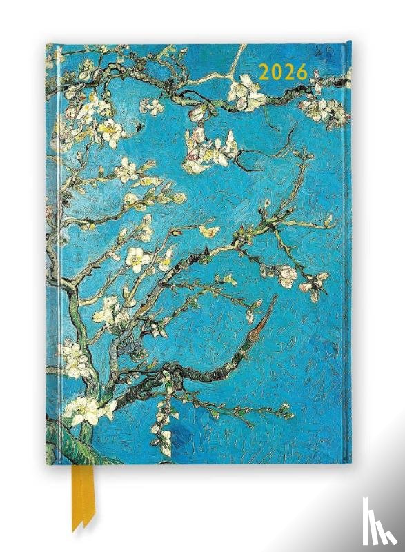 Flame, Tree - Vincent van Gogh: Almond Blossom 2026 Luxury Diary Planner - Page to View with Notes