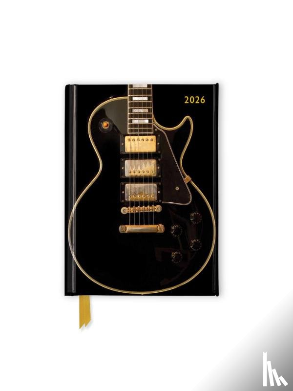 Flame, Tree - Black Gibson Guitar 2026 Luxury Pocket Diary Planner - Week to View