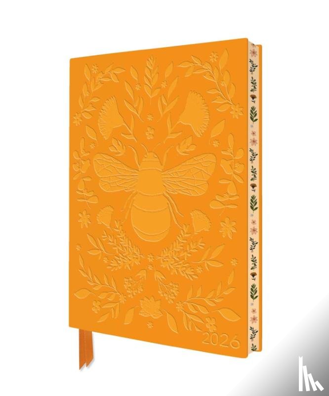 Flame, Tree - Jade Mosinski: Bee 2026 Artisan Art Vegan Leather Diary Planner - Page to View with Notes