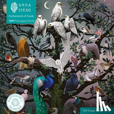 Flame Tree Studio - Adult Sustainable Jigsaw Puzzle Anna Stead: Parliament of Fowls