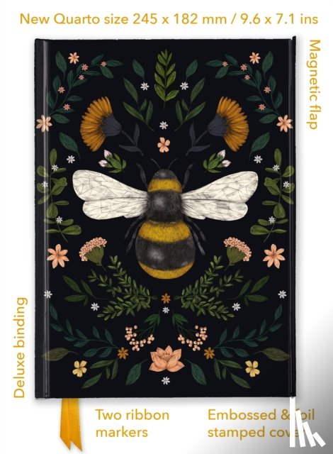 Flame Tree Studio - Jade Mosinski: Bee (Foiled Quarto Journal)