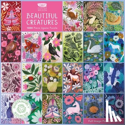 Flame Tree Studio - Adult Sustainable Jigsaw Puzzle Lee Foster-Wilson: Beautiful Creatures