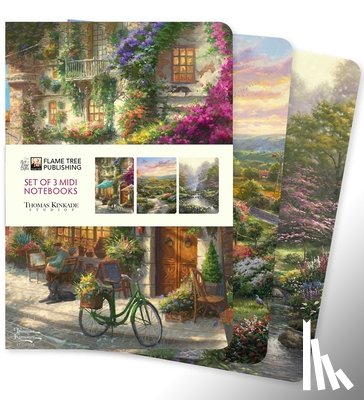 Flame Tree Studio - Thomas Kinkade Set of 3 Midi Notebooks