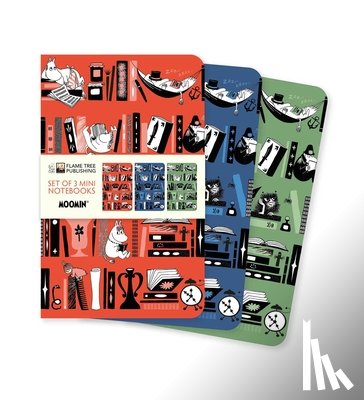 Flame Tree Studio - Moomin Bookshelves Set of 3 Mini Notebooks