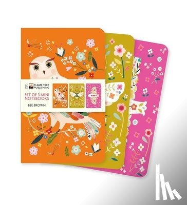 Flame Tree Studio - Bee Brown Set of 3 Mini Notebooks