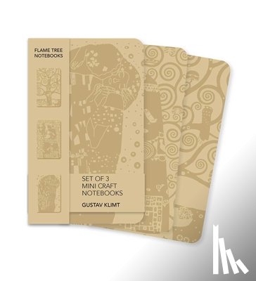 Flame Tree Studio - Gustav Klimt Set of 3 Mini Craft Notebooks