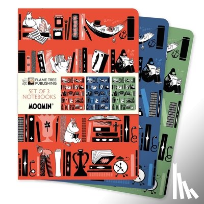 Flame Tree Studio - Moomin Bookshelves Set of 3 Standard Notebooks