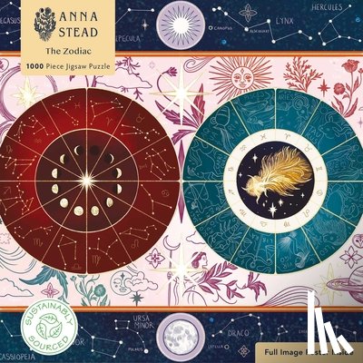 Flame Tree Studio - Adult Sustainable Jigsaw Puzzle Anna Stead: The Zodiac