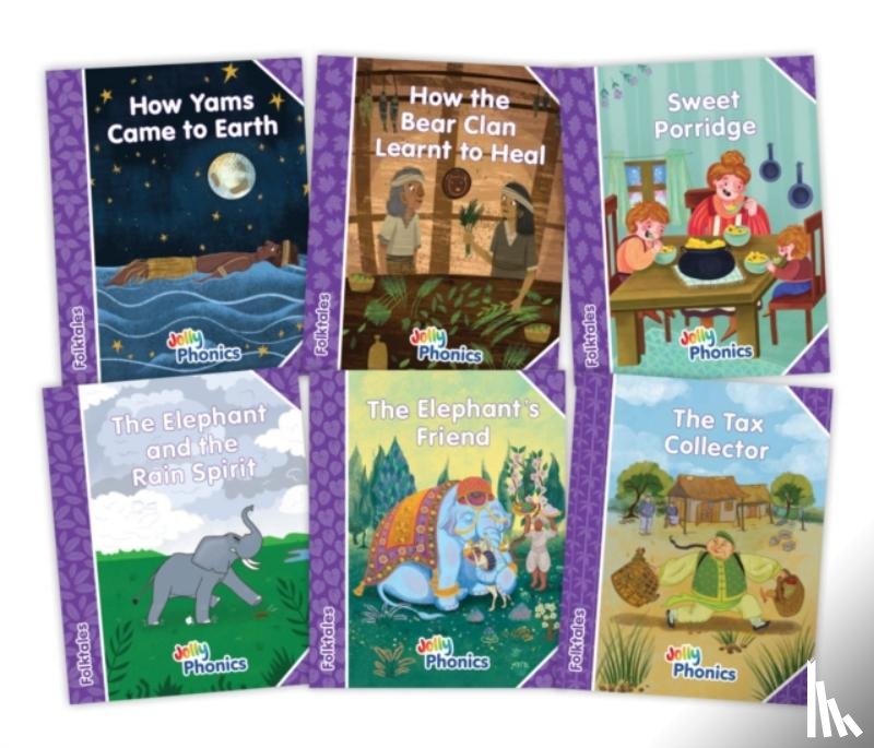 Wernham, Sara - Jolly Phonics Folktales Purple Readers (Level 5) Complete Set (1-6)