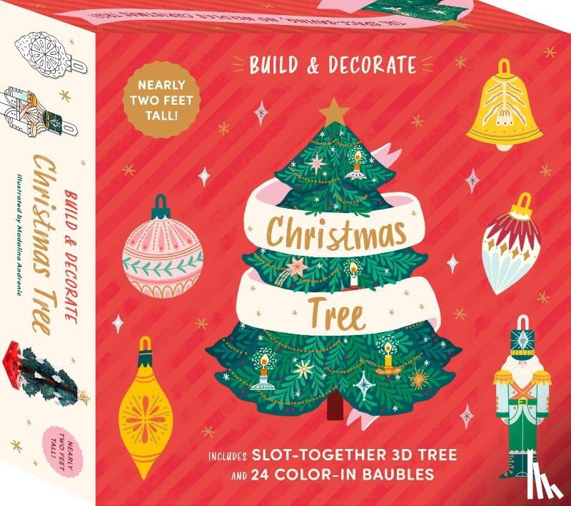 Madalina Andronic - Build & Decorate: Christmas Tree: Includes Slot-Together 3D Tree and 31 Color-In Baubles