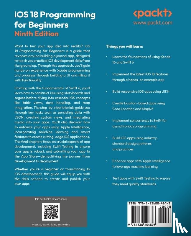 Sahar, Ahmad - iOS 18 Programming for Beginners - Ninth Edition
