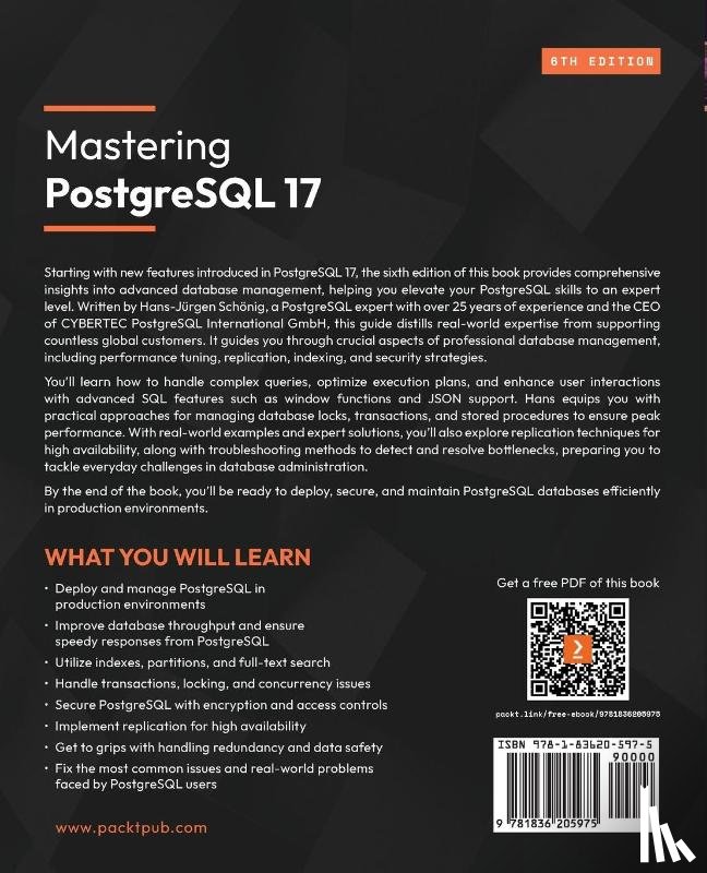 Schönig, Hans-Jürgen - Mastering PostgreSQL 17 - Sixth Edition